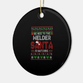 Seien Sie nett zu Ihrem wohlhabenden Weihnachtswun Keramik Ornament (Links)