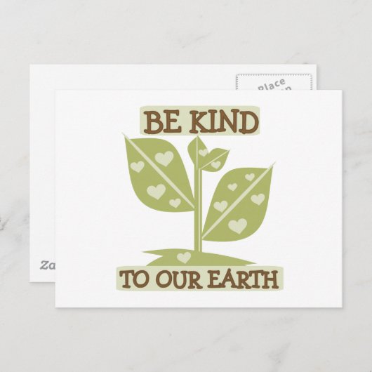 Seien Sie nett zu unserer Erde Postkarte (Vorne/Hinten)