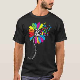 Seien Sie nette Blume Puzzleteile Autismus Bewusst T-Shirt