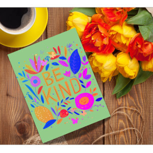 Seien Sie nette Blumenschmetterlinge Postkarte