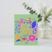 Seien Sie nette Blumenschmetterlinge Postkarte (Stehend Vorderseite)