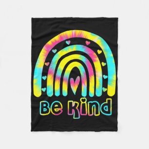 Seien Sie nette Gefärbte Krawatte Rainbow Kindness Fleecedecke