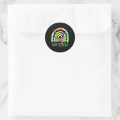 Seien Sie nette Gefärbte Krawatte Rainbow Kindness Runder Aufkleber (Tasche)