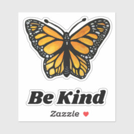 Seien Sie nette Monarch Butterfly Aquarellbilder Aufkleber