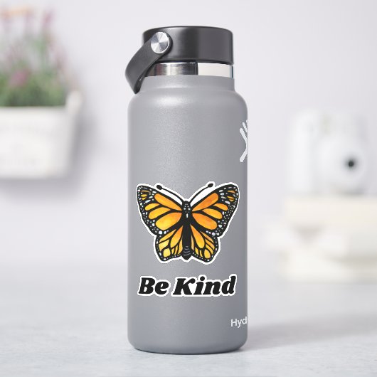 Seien Sie nette Monarch Butterfly Aquarellbilder Aufkleber (HydroFlask)