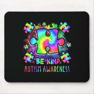 Seien Sie nette Puzzleteile Gefärbte Krawatte Auti Mousepad