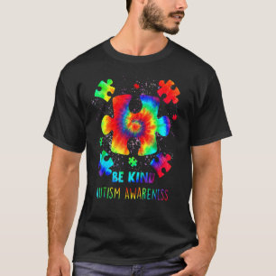 Seien Sie nette Puzzleteile Gefärbte Krawatte Auti T-Shirt