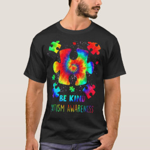 Seien Sie nette Puzzleteile Gefärbte Krawatte Auti T-Shirt