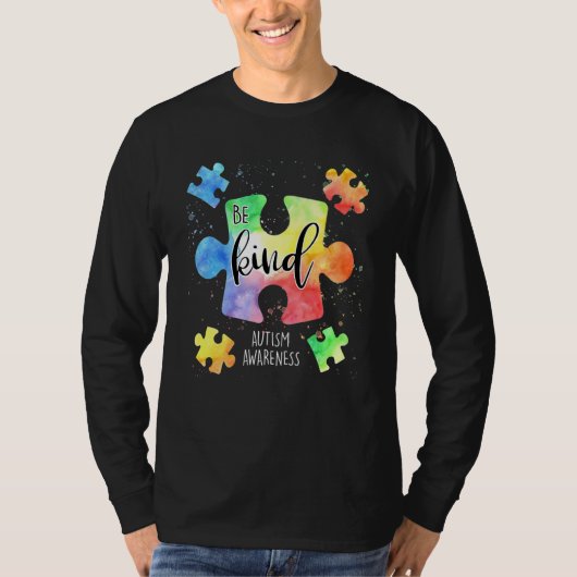Seien Sie nette Puzzleteile Niedliche Autismus Bew T-Shirt (Vorderseite)