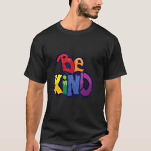 Seien Sie nette Regenbogenblüten Herz Lgbt Lesbian T-Shirt