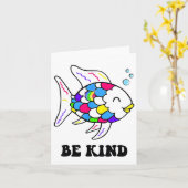 Seien Sie nette Regenbogenfisch-Lehrer Leben Unter Karte (Gelbe Blume)