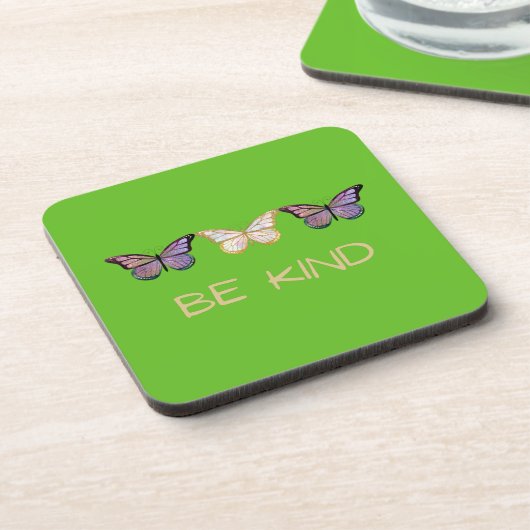 Seien Sie nette Schmetterlinge Getränkeuntersetzer (Linke Seite)