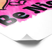 Seien Sie nette Wasserfarbenherzen Fotodruck (Ecke)