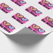 Seien Sie nette Wasserfarbenherzen Geschenkpapier (Ecke)