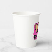 Seien Sie nette Wasserfarbenherzen Pappbecher (Rechts)