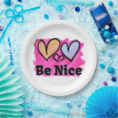 Seien Sie nette Wasserfarbenherzen Pappteller (Party)