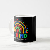 Seien Sie netter Autismus Rainbow Autismus Awarene Kaffeetasse (Vorderseite Links)