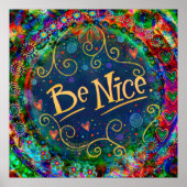 Seien Sie netter Kostenvoranschlag für Freundlichk Poster (Vorne)