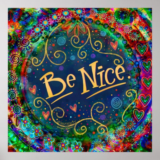 Seien Sie netter Kostenvoranschlag für Freundlichk Poster (Vorne)