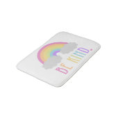 Seien Sie netter Pastellregenbogen Badematte (Schrägansicht)