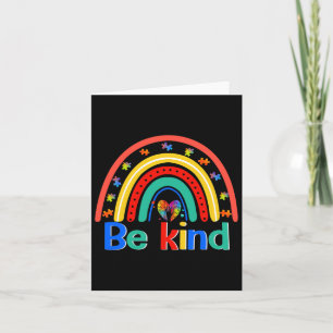 Seien Sie netter Rainbow-Kindness Inspiration Auti Karte