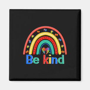Seien Sie netter Rainbow-Kindness Inspiration Auti Magnet