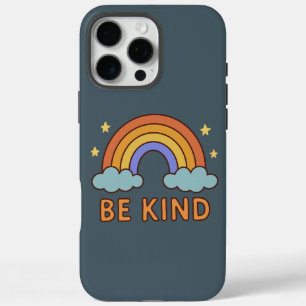 "Seien Sie netter Regenbogen - farbenfrohe Zitatge iPhone 16 Pro Max Hülle