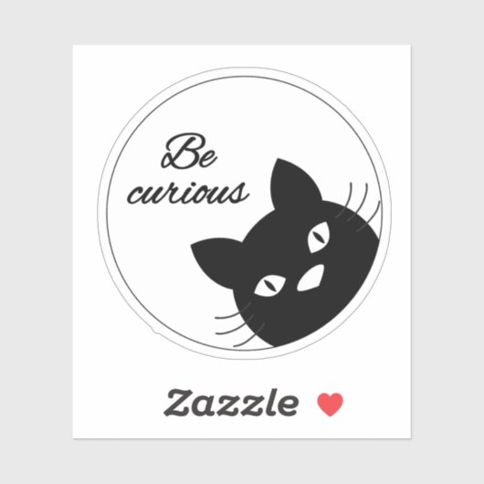 Seien Sie neugierig Aufkleber (Blatt)