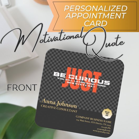 "Seien Sie neugierig" Good Vibes Business Consulta Terminkarte