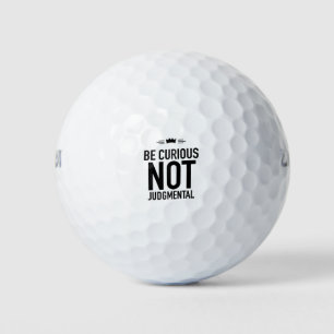 Seien Sie neugierig schwarz Golfball
