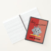 Seien Sie neugierig Silver Persian Kitty Shaded Ro Notizblock (Innenseite)