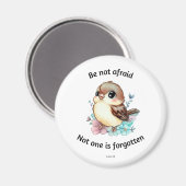 Seien Sie nicht davor gefeit Sparrow Bibel Verse Magnet (Vorderseite/Rückseite)