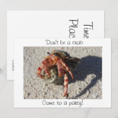 Seien Sie nicht eine Krabbe, kommen zu einem Einladung (Vorne/Hinten)