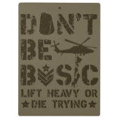 Seien Sie nicht grundlegend: Heben Sie schweres an Klemmbrett (Rückseite)