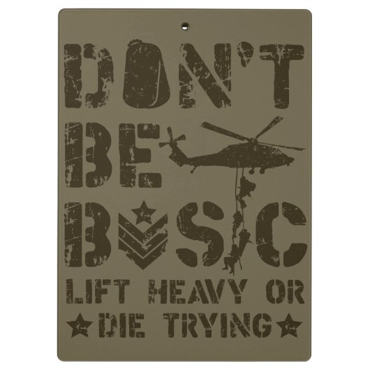 Seien Sie nicht grundlegend: Heben Sie schweres an Klemmbrett (Rückseite)