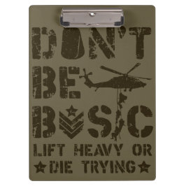 Seien Sie nicht grundlegend: Heben Sie schweres an Klemmbrett