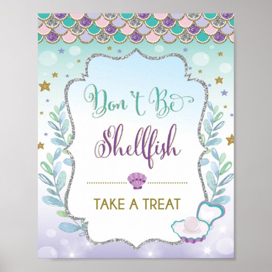 Seien Sie nicht Muschelmädchen Gunst Sign Nehmen S Poster (Vorne)