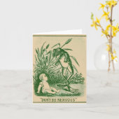 Seien Sie nicht nervös Frog und Baby Note Karte (Gelbe Blume)