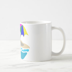 Seien Sie nicht schattiger Regenschirm Kaffeetasse