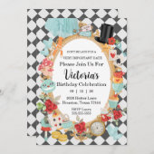 Seien Sie nicht zu spät in Blue Birthday Party Ein Einladung (Vorne/Hinten)