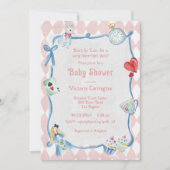 Seien Sie nicht zu spät in der Alice im Wunderland Einladung (Vorderseite)