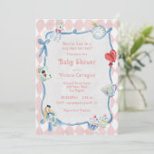 Seien Sie nicht zu spät in der Alice im Wunderland Einladung (Stehend Vorderseite)