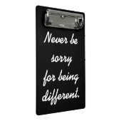 Seien Sie nie für Sein unterschiedliches Mini Klemmbrett (Schrägansicht)