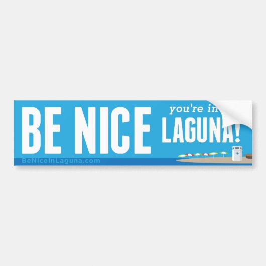 Seien Sie Nizza Sie sind in Laguna - Autoaufkleber (Vorne)
