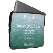 Seien Sie noch Bibel Verse Psalm 46:10 Laptopschutzhülle (Vorne Rechts)