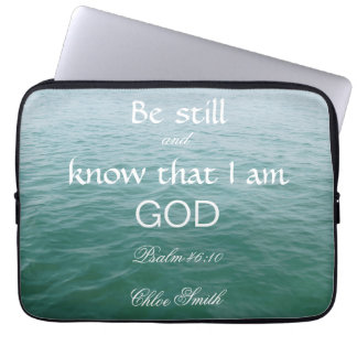 Seien Sie noch Bibel Verse Psalm 46:10 Laptopschutzhülle