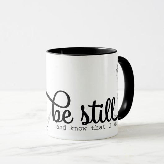 Seien Sie noch Bionzept Schwarz und Weiß Tasse (VorderseiteRechts)