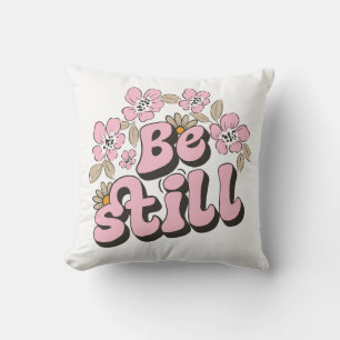 Seien Sie noch die Schrift in Retro Florals und Bo Kissen