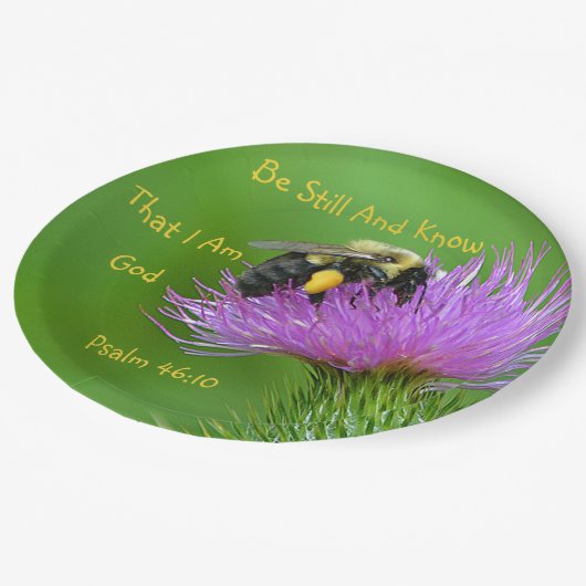 Seien Sie noch Hummel Pappteller (Schrägansicht)