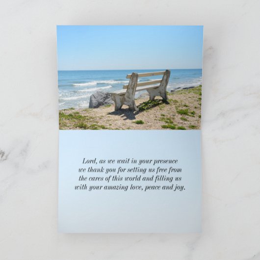 Seien Sie noch in Anwesenheit des Lords, Dankeskarte (Innenseite)